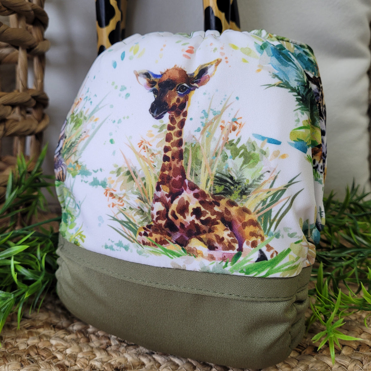 Cloth Diaper | NEWBORN size | Savannah - Giraffe (wrap)