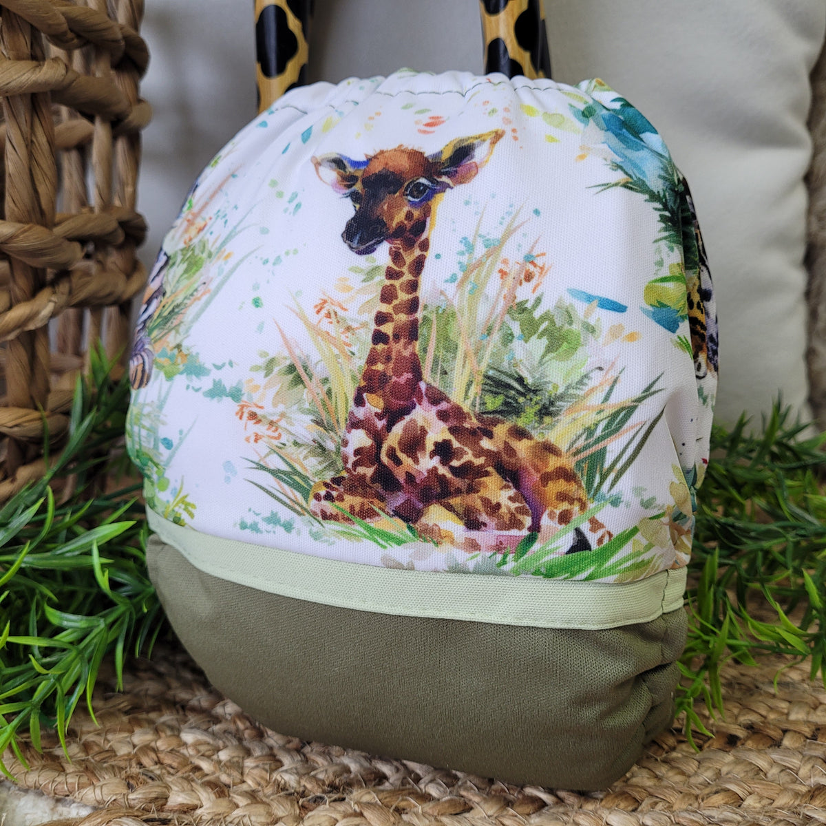 Couche lavable | taille unique | Savane - Girafe (wrap)