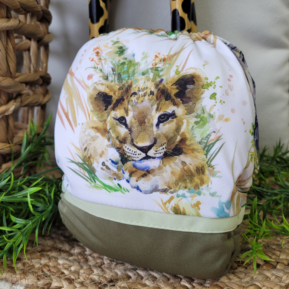 Cloth Diaper | NEWBORN size | Savannah - Lion (wrap)