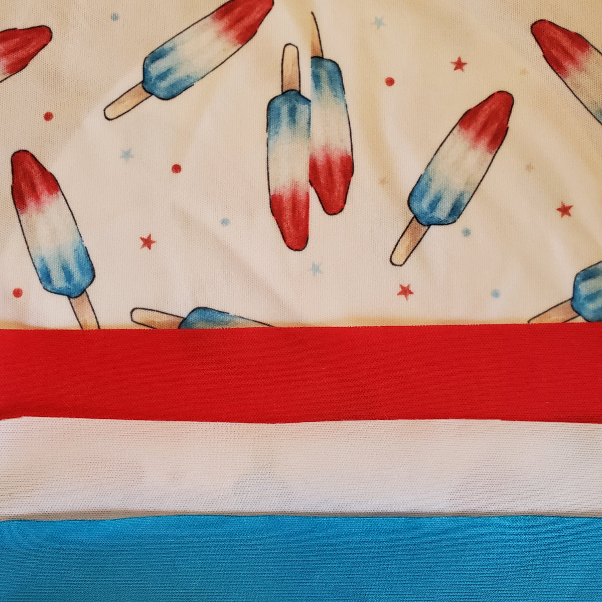 Couche lavable | taille unique Scrappy-wrap | Rocket (Rouge-Blanc-Bleu vif)