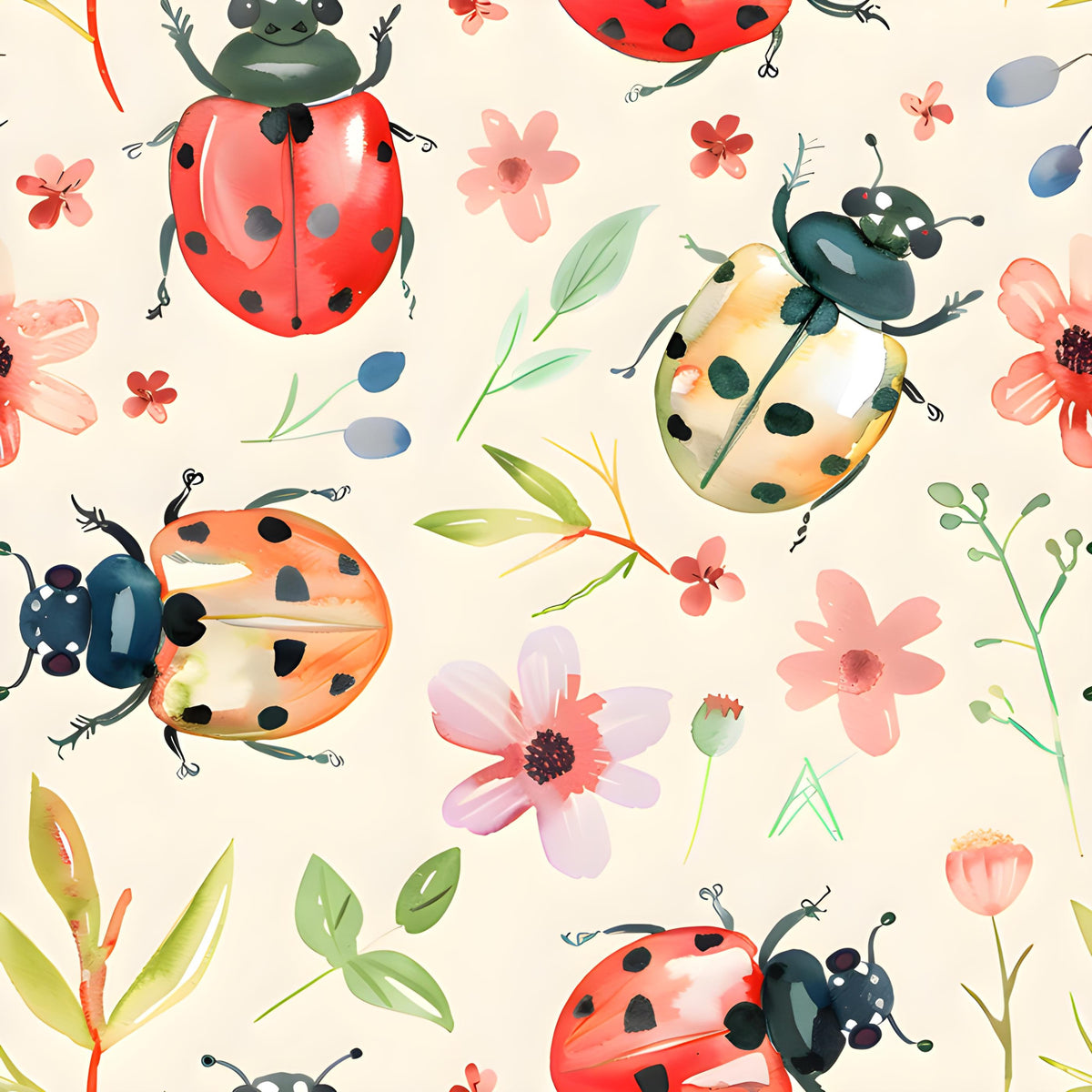 Couverture en mousseline de bambou en précommande | Ladybugs