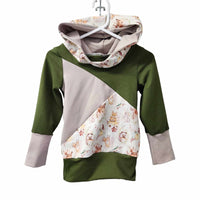 M3 Creations | Grow-with-me Lili-scrappy hoodie | Fables of the Forest (ready-to-go)