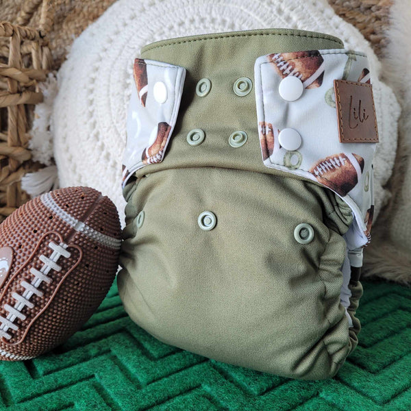 Cloth Diaper | One size | Football (wrap)