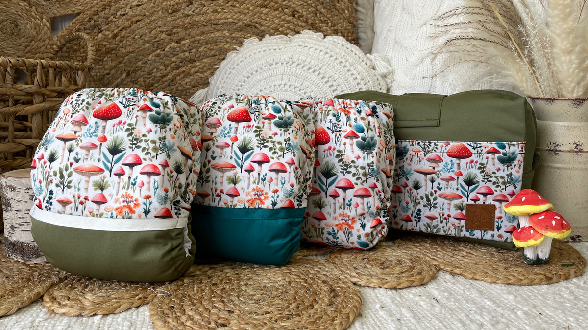 Waterproof LiliPOD bag | Cute Mushrooms