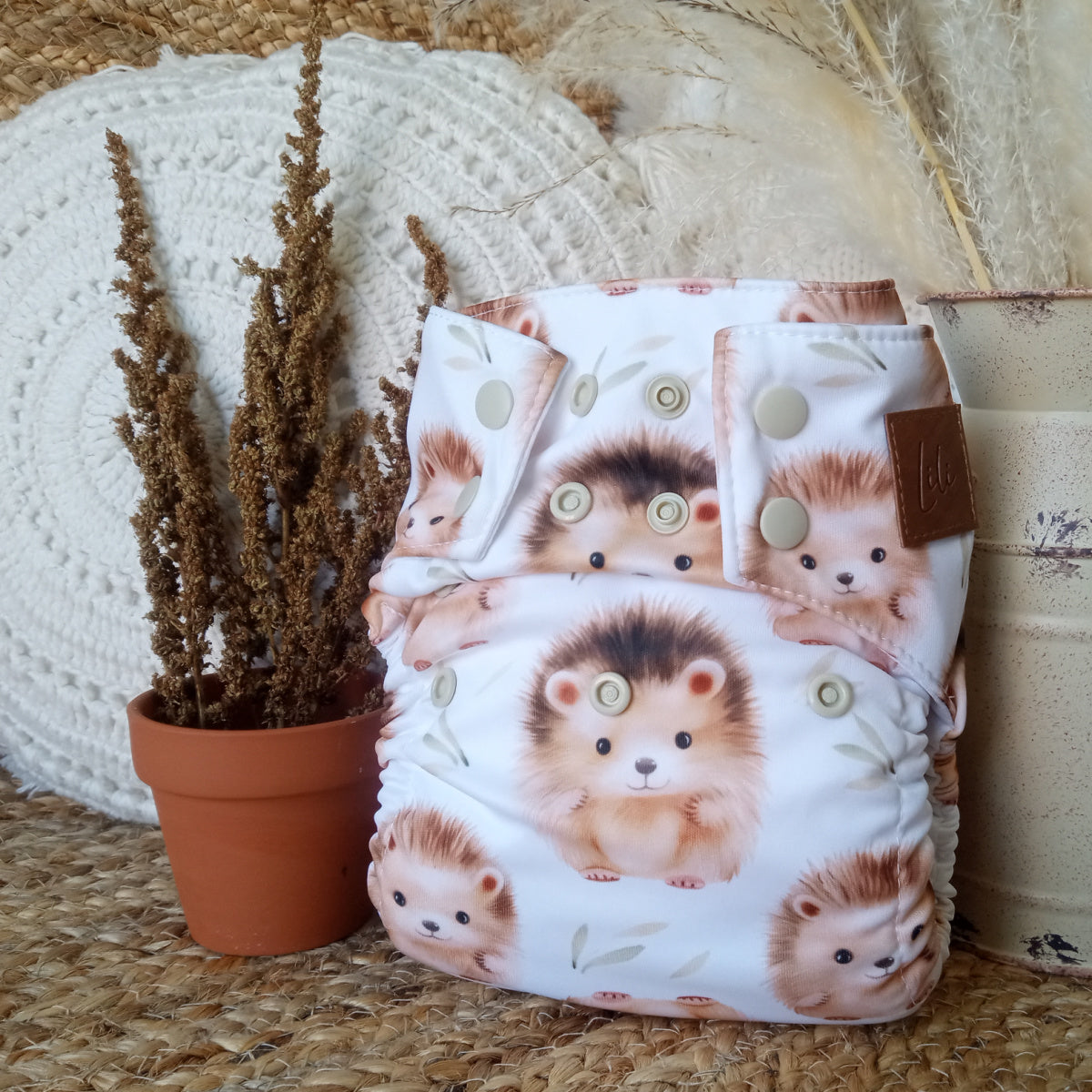 Cloth Diaper | BIG size | Cute hedgehogs (full print)