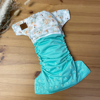 Cloth diaper | BIG size | Floral Cockatoo (wrap)