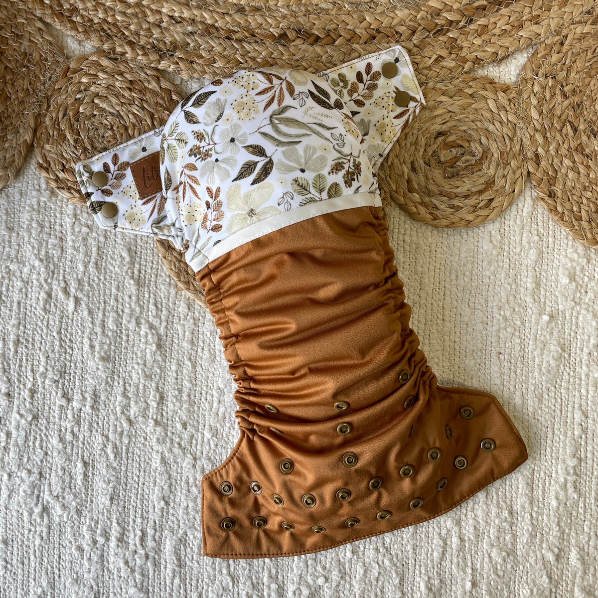 Cloth Diaper | One size | Floral sepia (wrap)