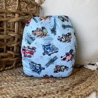 Cloth Diaper | One size | Heavy Trucks (full print)