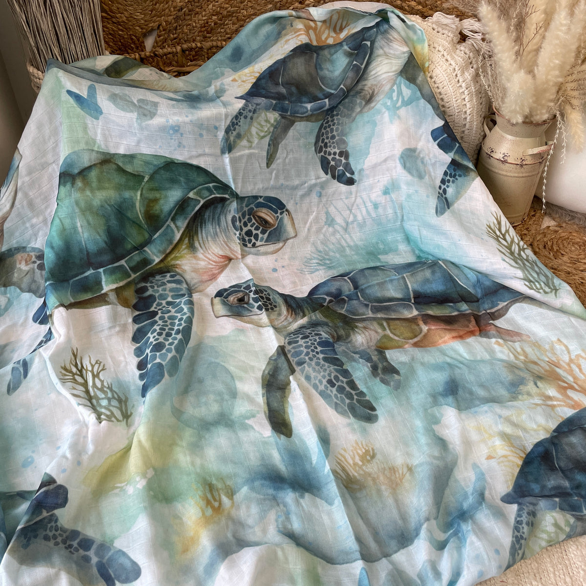 Bamboo muslin blanket for pre-order | Tortuga