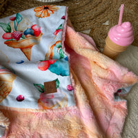 Simple comforter ready to go | Summer Treats [Minky/Faux Fur]