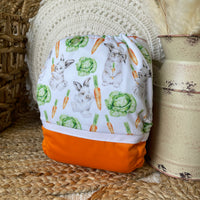 Cloth Diaper | One size | The little bunny cabbages (wrap)