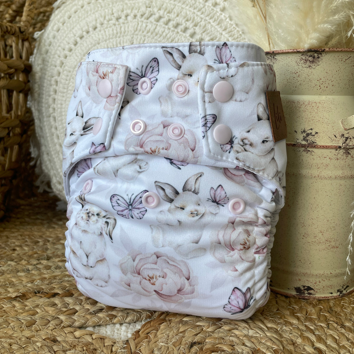 Cloth Diaper | One size | Catherine's Bunnies (full print)