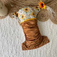 Couche lavable | taille unique | Tournesol champêtre (wrap)