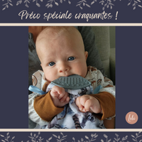 Doudou craquante avec coin de dentition | Summer Vibes - Blanc