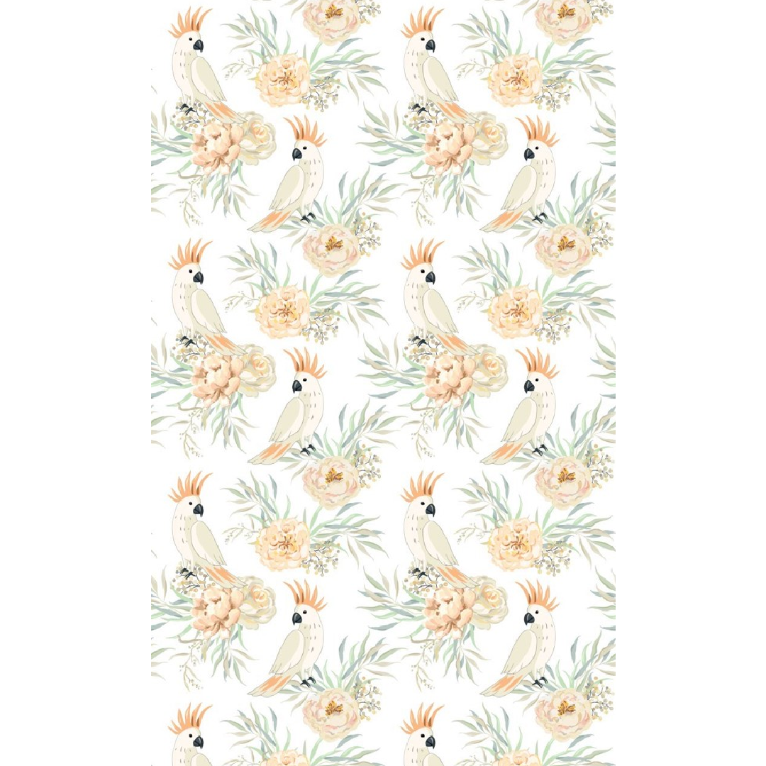 Serviette de plage | Cacatoès floral