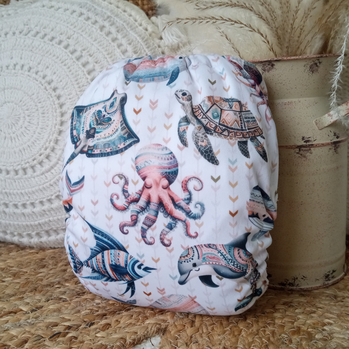 Couche lavable | taille unique | Vie marine (tout motif)