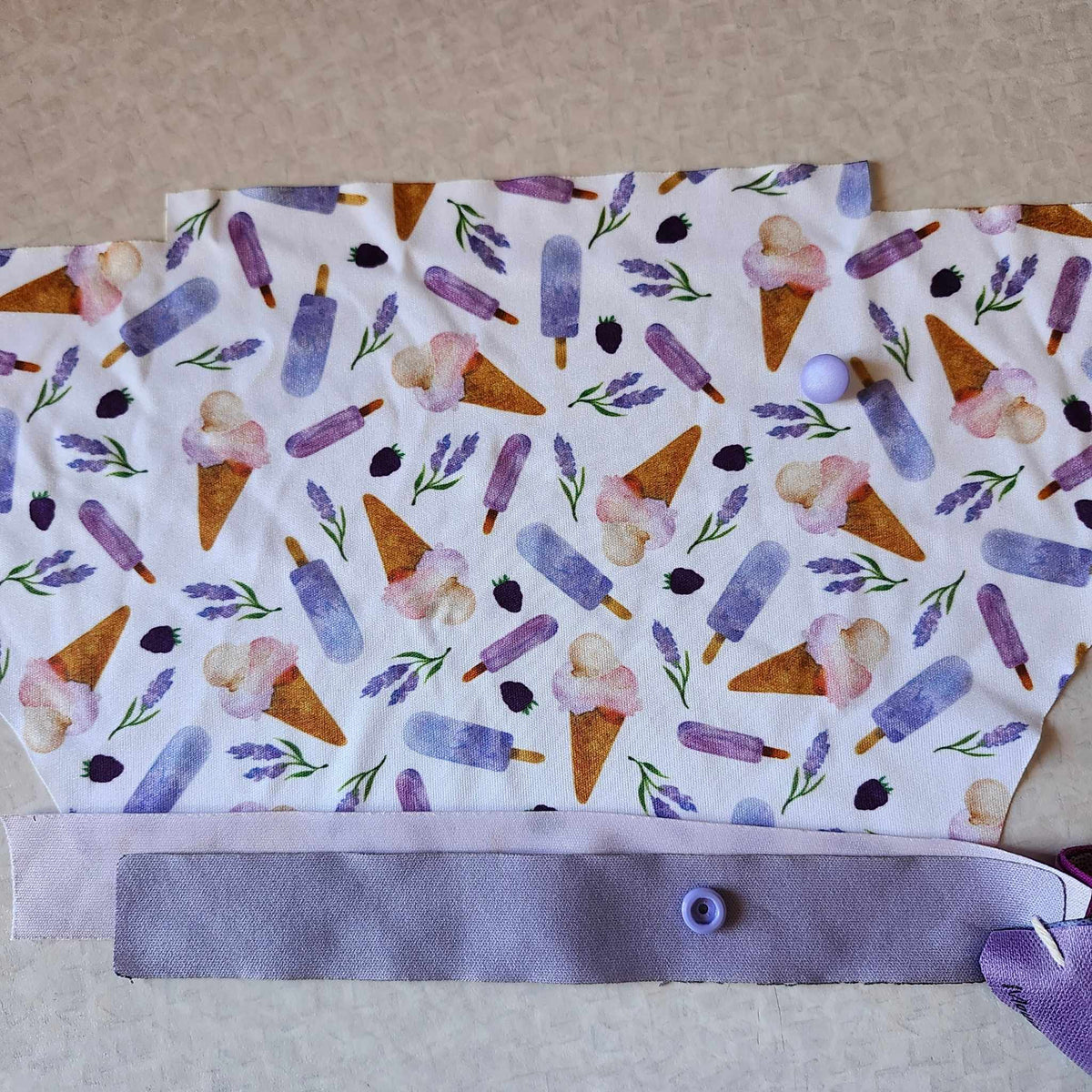 Cloth Diaper | One size | Lavender Cream (wrap)