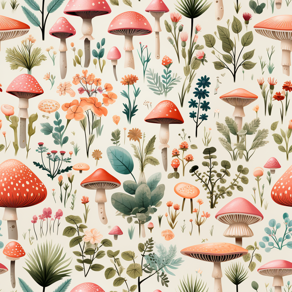 Motif Champimignons